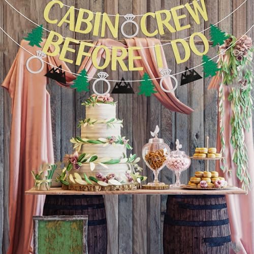 Cabin Crew Before I Do Banner Gold Glitter