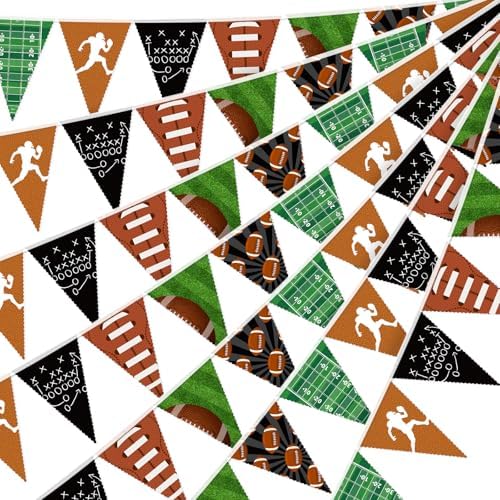 32ft Football Pennant Banner Garland Decor