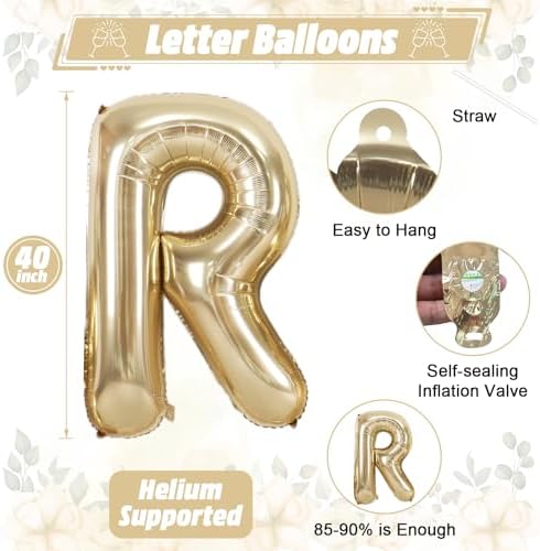 40 Inch Light Gold BRIDE Balloons for Wedding Decor