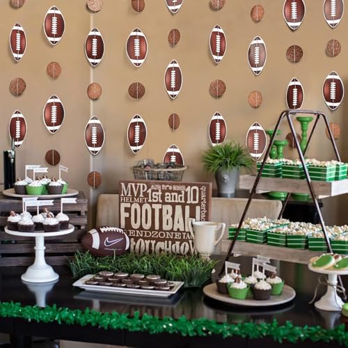 8 Pack Football Party Decorations Glitter Banner