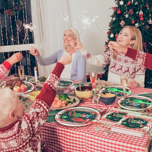 Christmas Ugly Sweater Party Tableware for 24 Guests
