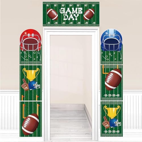 Football Party Banners - Game Day Door Decoration Set