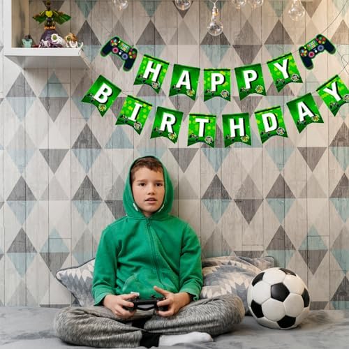 MEETINGU Game Birthday Banner Green