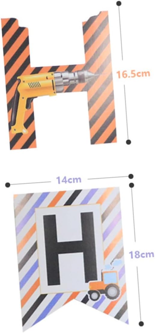 2pcs Excavator Themed Birthday Banners for Boys and Girls