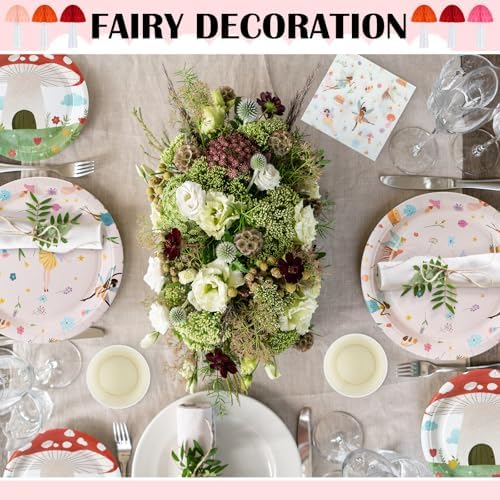 Honeydak Fairy Party Decor 132 Pcs Set