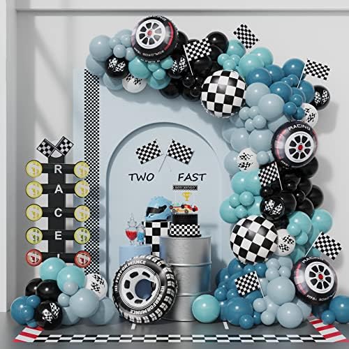 Race Car Balloon Garland Arch Kit with 166PCS Balloons