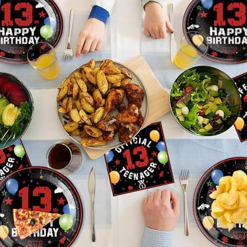40Pcs 13th Birthday Party Decor Set for Boys