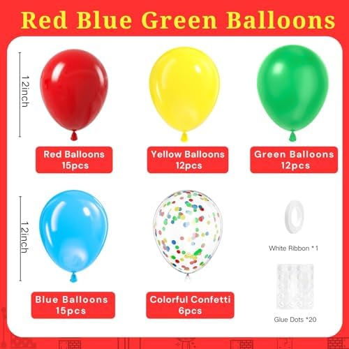 60pcs 12 Inch Latex Balloons for Birthday Party Decorations