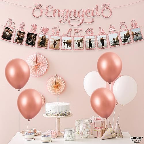 KatchOn Rose Gold Glitter Engagement Banner - 10ft