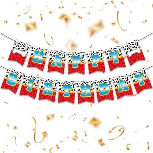 Dog Paw Happy Birthday Banner for Kids and Toddlers