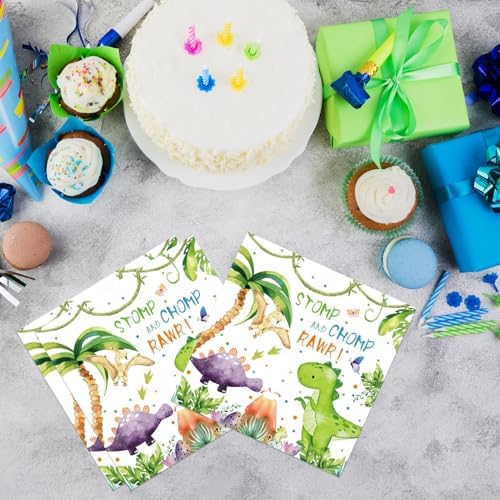 Xiliconie Dinosaur Napkins 40 pcs 2 ply birthday party decorations