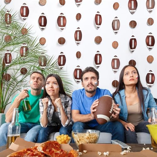 8 Pack Football Party Decorations Glitter Banner