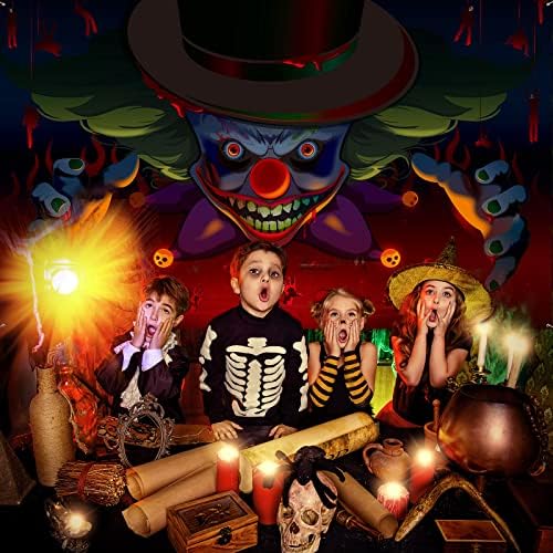 Halloween Party Background with Creepy Clown Design