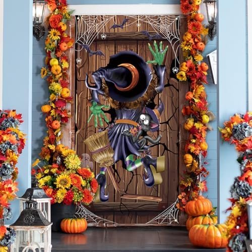 Hocus Pocus Door Cover Halloween Banner Sanderson Sisters Decor