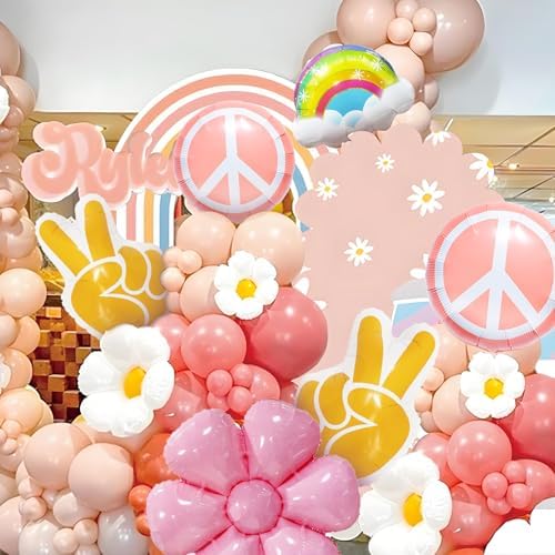 8pcs Groovy Retro Hippie Balloon Set