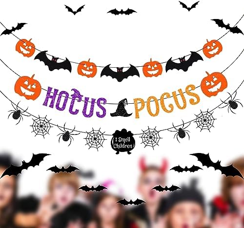 Hocus Pocus Burlap Banner Halloween Decorations Kit
