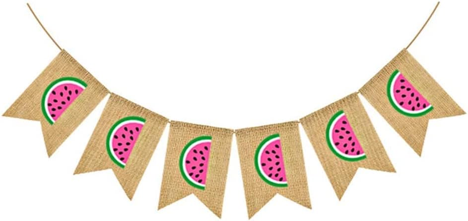 Summer Theme Watermelon Banner for Beach Party Decor