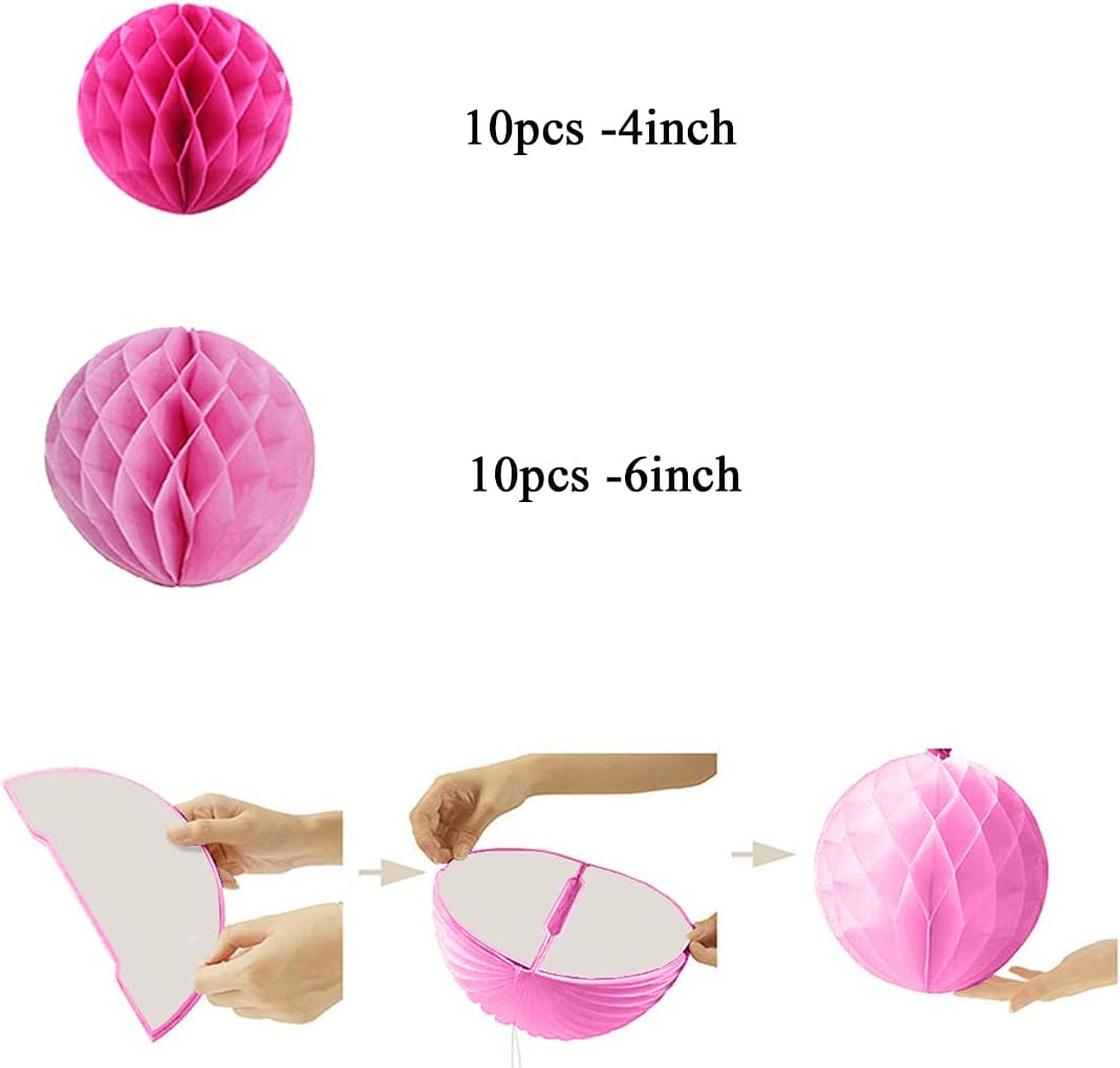 YLYs Love 20pcs Honeycomb Paper Balls Wall Decor