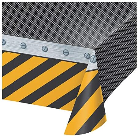 Creative Converting Construction Birthday Zone Plastic Tablecover 54 x 108
