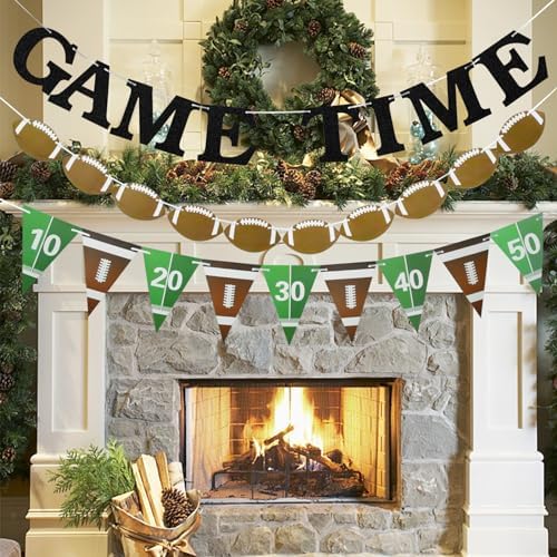 Game Time Football Banner Football Party Decor