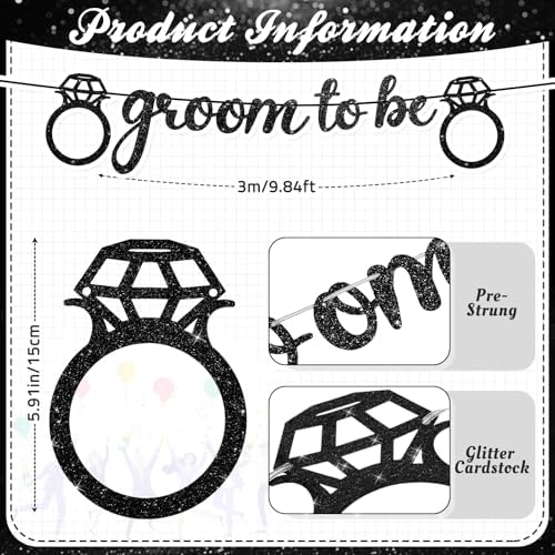 Breling 10ft Groom to Be Banner Garland Decor