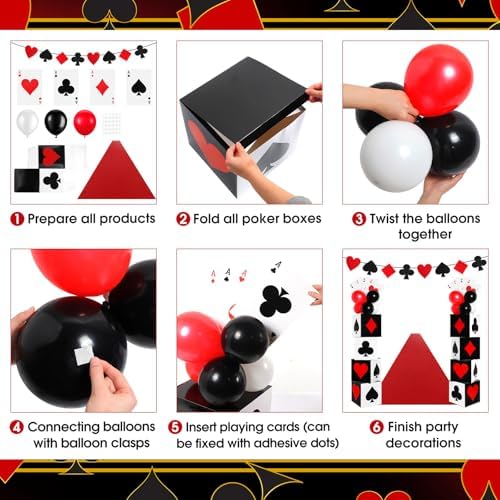 Zhanmai Casino Themed Decorations Set for Game Night Party