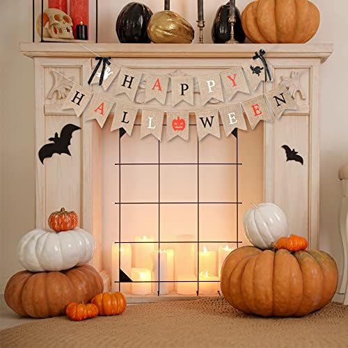 Mandala Crafts Happy Halloween Banner - 16 Letter Pennants Garland