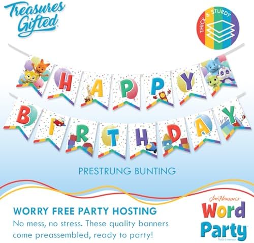 Treasures Gifted Word Party Birthday Banner - 15 Panel Decorations
