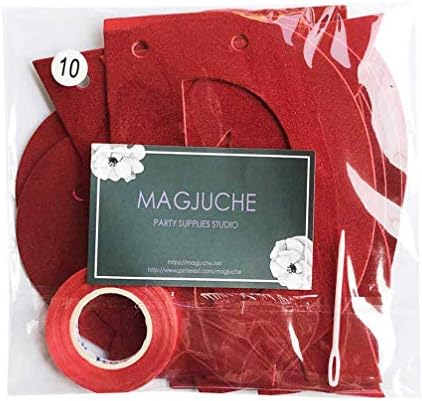 Red Glitter Happy 93rd Birthday Banner
