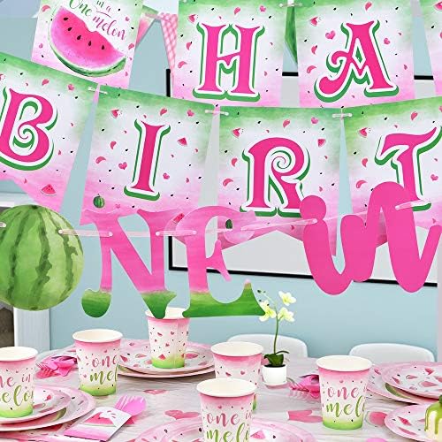 Watermelon Birthday Banner for Summer Kids Party Decor