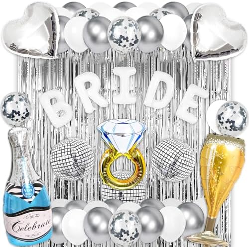 Bachelorette Party Decor Kit with Balloons and Foil Curtains