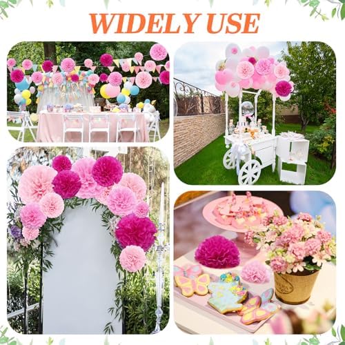 Skyygemm 72 Pcs Tissue Paper Pom Poms Decorations 1