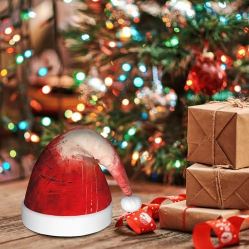 Qin And Zheng Abstract Painting Santa Hat Christmas Gift for Women