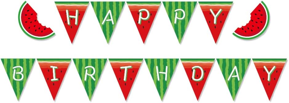 Watermelon Birthday Banner for Kids and Parties