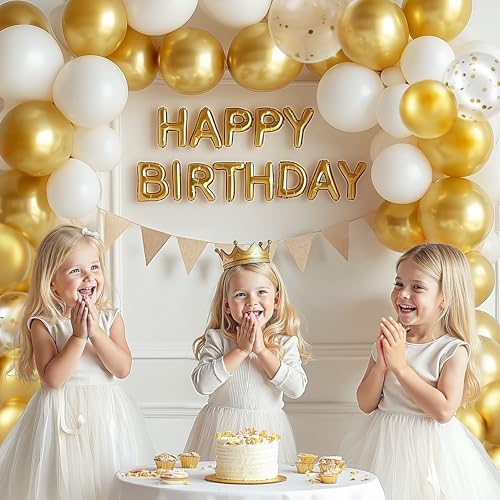 JOYIN 150 Pcs Metallic Gold Balloons Arch Kit