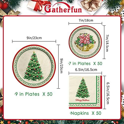 Christmas Tree Dinnerware Set for 50 Guests