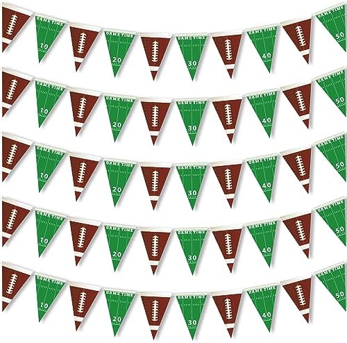 5 Packs Football Birthday Banner Party Decorations