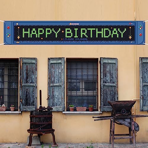 Gaming Birthday Banner 98 x 16 ft for Kids