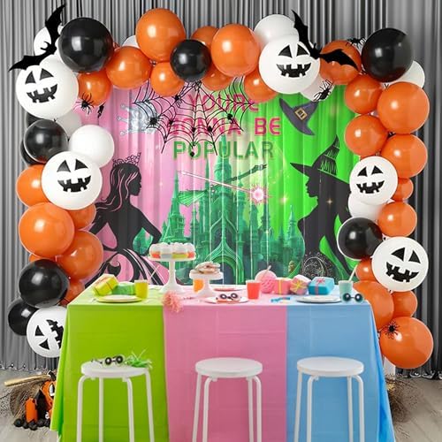 Witch Theme Backdrop Banner for Halloween Party Decorations
