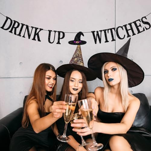 Drink Up Witch Banner Halloween Party Decor