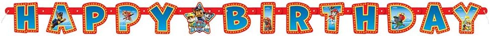 6ft PAW Patrol Birthday Banner with Hinges