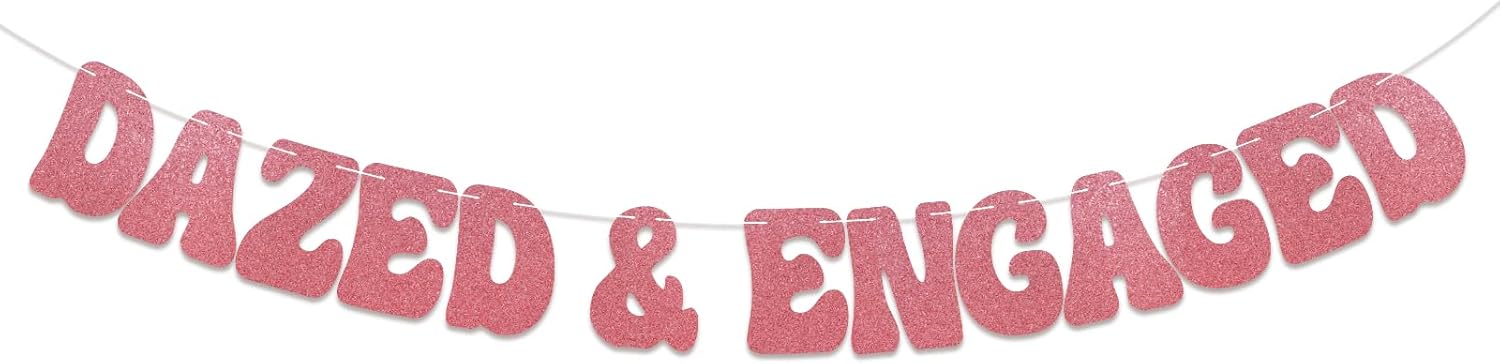 Dazed Engaged Retro Bachelorette Banner