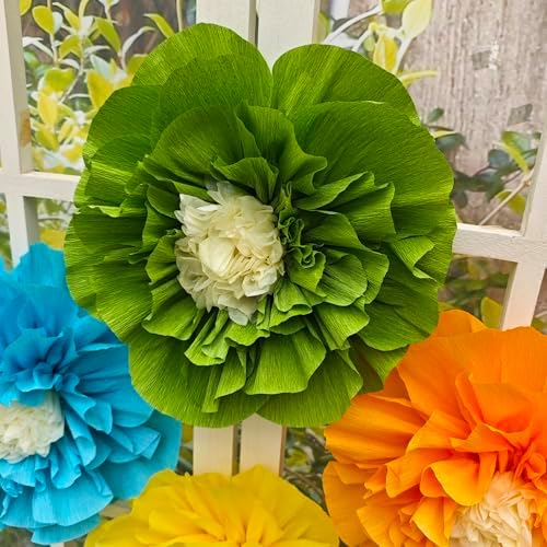 Mybbshower Crepe Paper Flowers Pack of 9