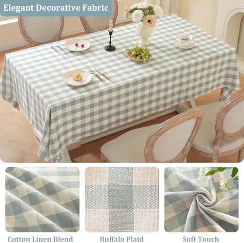 Laolitou Checkered Tablecloth 60x75 Rectangle for 4-6 Seats
