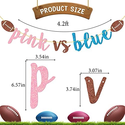 Pink Vs Blue Football Banner for Gender Reveal Party