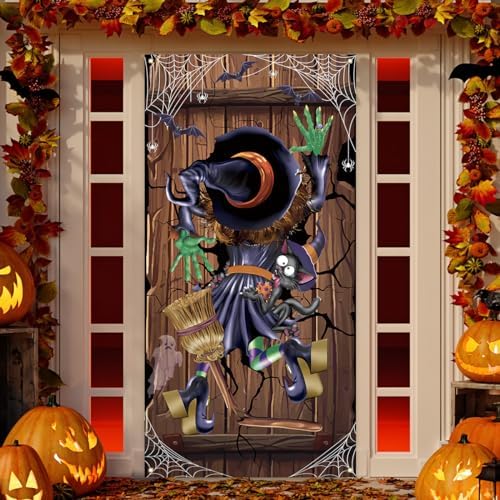 Hocus Pocus Door Cover Halloween Banner Sanderson Sisters Decor