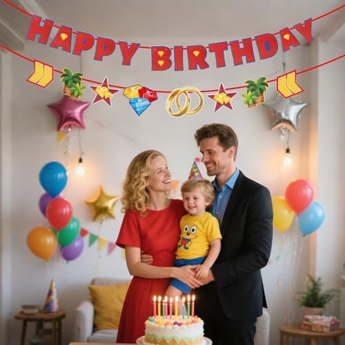 Happy Birthday Banner for Kids Party Decorations