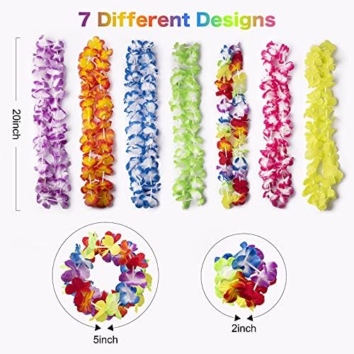 HongyiTime 56 Piece Hawaiian Lei Set