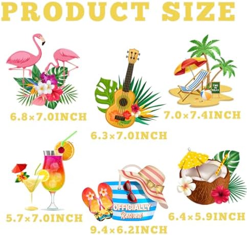 Hawaiian Retirement Party Decorations with Banners and Centerpieces