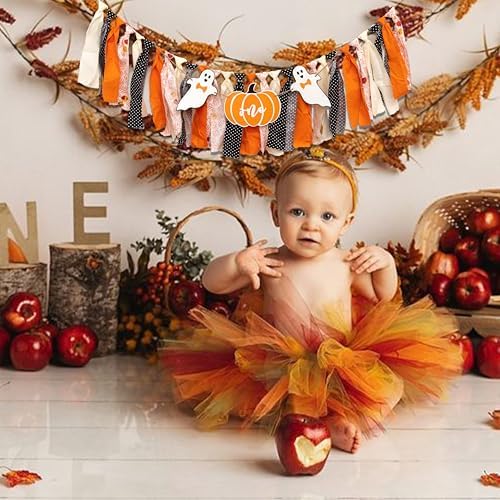 Pumpkin Spook High Chair Banner for Halloween